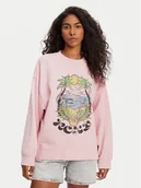 Bluzy damskie - Roxy Bluza ERJFT04997 Różowy Relaxed Fit - miniaturka - grafika 1