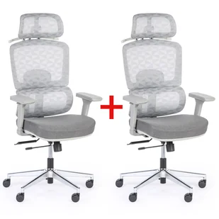 Fotel biurowy, krzesło biurowe Krzesło biurowe TERRY 1+1 GRATIS, szary - Fotele i krzesła biurowe - miniaturka - grafika 1