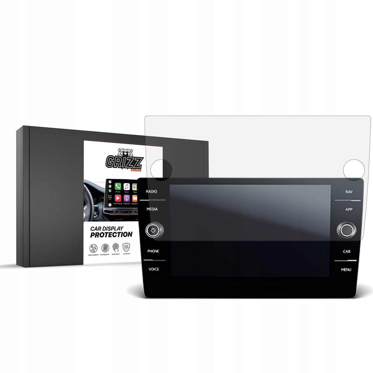 2x Folia matowa GrizzGlass CarDisplay do Volkswagen T-Cross Discover Media