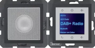 Berker Radio podtynkowe Bluetooth, Dab+ B.3/B.7/B.Kwadrat - antracyt - Inne akcesoria elektryczne - miniaturka - grafika 1