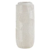 Wazony i flakony - Wazon EUROFIRANY Romina 03 12 x 30 cm Kremowy - miniaturka - grafika 1