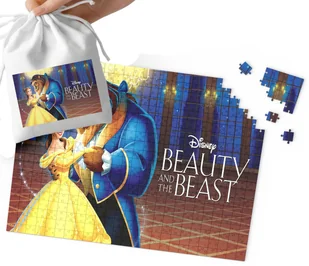 PUZZLE - Piękna i Bestia WZORY Z BAJEK I GIER 24el + WORECZEK - Puzzle - miniaturka - grafika 1