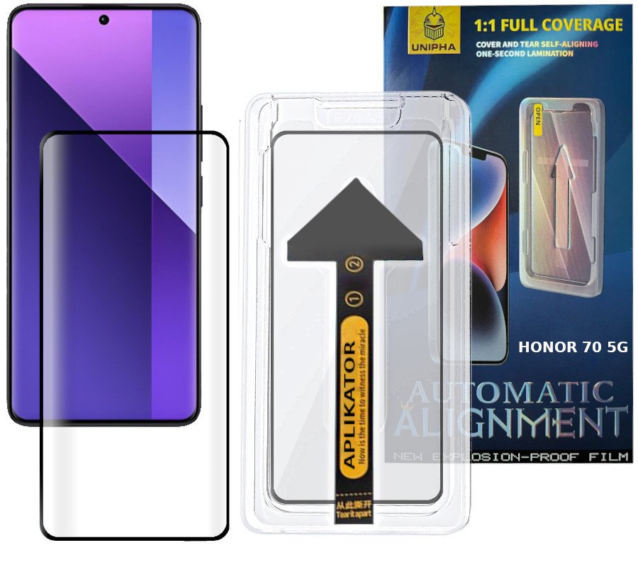 Szkło hartowane z ramką do montażu EZ EASY FIT do Redmi Note 13 Pro Plus 5G