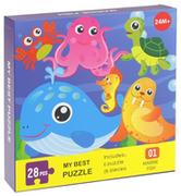 Puzzle - NoboKids NoboKids Edukacyjna Układanka 28el Puzzle Zwierzęta Wodne CH-504363-2 - miniaturka - grafika 1