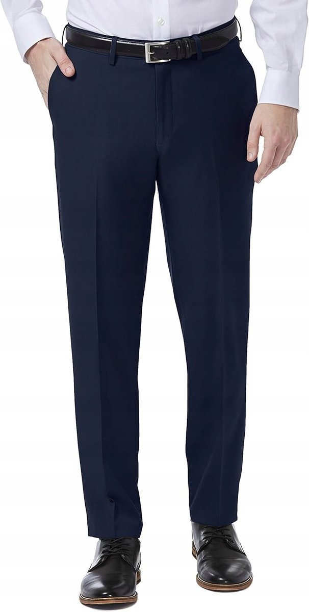 HAGGAR ELEGANCKIE MĘSKIE SPODNIE GRANATOWE w29 l32 17BA