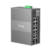 Switche - TP-Link Omada IES210GPP łącza sieciowe Zarządzany Gigabit Ethernet (10/100/1000) Obsługa PoE DIN rail Szary IES210GPP - miniaturka - grafika 1
