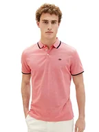Koszulki męskie - TOM TAILOR Męska koszulka polo, 32013-Berry Red Two Tone, S, 32013 - Berry Red Two Tone, S - miniaturka - grafika 1