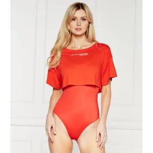 Calvin Klein Swimwear Top BOX FIT | Regular Fit - Koszulki i topy damskie - miniaturka - grafika 1