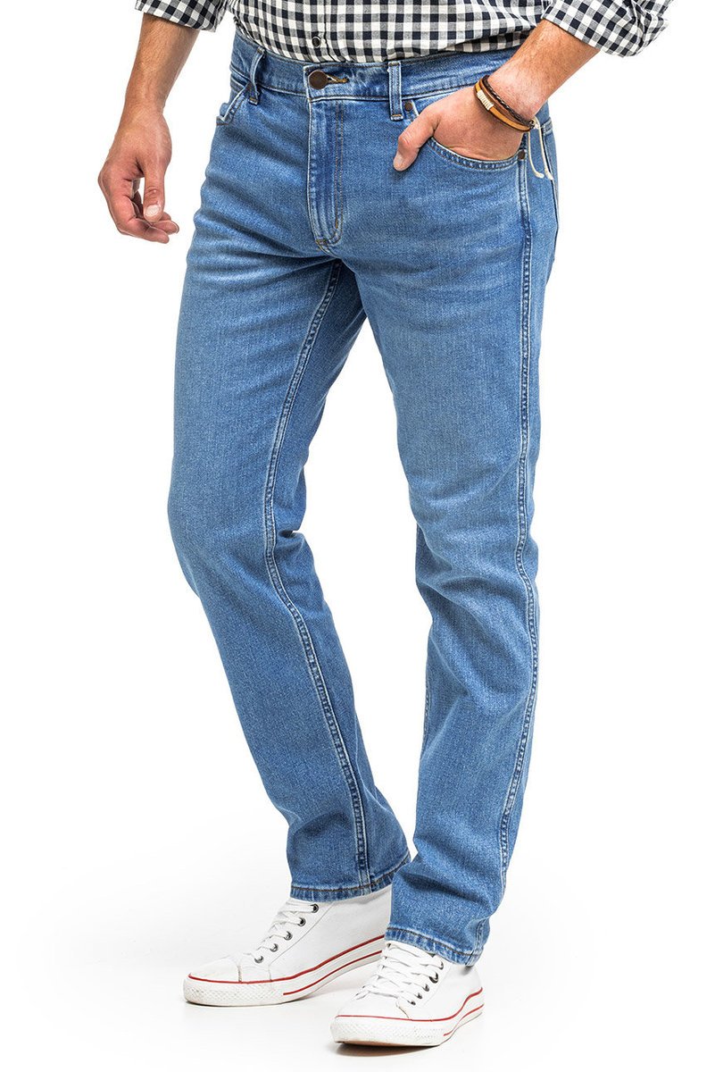 Wrangler Greensboro Męskie Spodnie Jeansowe Lighthouse W15Qhnr20-W34 L30