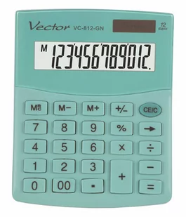 Kalkulator Vector VC-812 GN biurowy - Kalkulatory - miniaturka - grafika 1