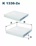 Filtry kabinowe - Filtron Filtr, wentylacja przestrzeni pasażerskiej K 1336-2x K 1336-2x - miniaturka - grafika 1