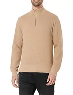 Swetry męskie - GANT sweter męski, Khaki Mel, XL - miniaturka - grafika 1