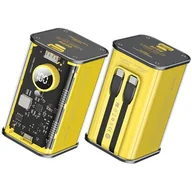 Powerbanki - WEKOME WP-347 Vanguard Series - Power bank 20000 mAh Super Fast Charging z wbudowanym kablem USB-C PD 20W & Lightning + USB-A QC3.0 22.5W (Żółty) - miniaturka - grafika 1