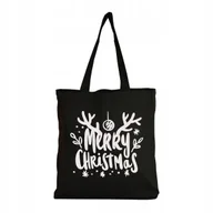 Torby i wózki na zakupy - Eko Torba na ramię Zakupy Shopper Torebka Bawełniana ŚWIĄTECZNA NA ŚWIĘTA 2 - miniaturka - grafika 1
