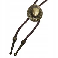 Krawaty i muchy męskie - BOLO KRAWAT Western Dziki zachód rzemyk stare złoto MINI KAPELUSZ KOWBOJSKI - miniaturka - grafika 1