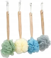 Miotły, szufle, mopy - TOPBATHY Zestaw Szczotek Prysznicowych z Drewnianą Rączką 4 sztuki - miniaturka - grafika 1