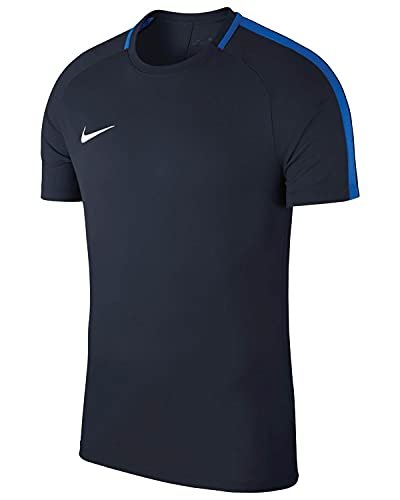 Nike chłopięcy Y Nk Dry Acdmy18 Top Ss T-shirt czarny niebieski (Obsidian/Royal Blue/White) XL