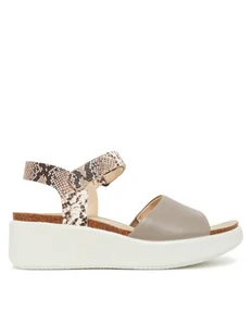 ECCO Sandały Flowt Wedge Cork 27231361166 Beżowy - Sandały damskie - miniaturka - grafika 1