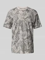 Koszulki męskie - T-shirt z prążkowanym, okrągłym dekoltem model ‘PERRY’ - miniaturka - grafika 1