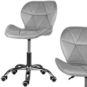 Fotele i krzesła biurowe - KRZESŁO OBROTOWE BIUROWE FOTEL DO BIURKA WELUROWY - miniaturka - grafika 1