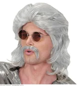Dodatki do strojów karnawałowych - Peruka aktoa, siwa, rozmiar uniwersalny - miniaturka - grafika 1