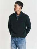 Swetry męskie - Gant Męski sweter z dzianiny z wełną merynosów Mężczyźni Bawełna zielony jednolity, M - miniaturka - grafika 1