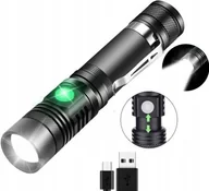 Latarki - ALUMINIOWA LATARKA TAKTYCZNA LED 2000LM CRE518 USB AKUMULATOR ZOOM WOJSKOWA - miniaturka - grafika 1