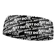 Ozdoby do włosów - Nike Fury Headband 3.0 Dri-Fit Opaska na wycieraczki do tenisa sportowa (czarny nadruk - biały) - miniaturka - grafika 1