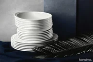 Serwisy obiadowe - Zestaw obiadowy, 6 os. (18el) RESEDA biały, Ø26,5/Ø26,5/Ø20, porcelana - miniaturka - grafika 1