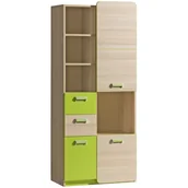 Regały - Szafka z Regałem L7 Lorento Dolmar Jesion Coimbra / Fiolet - miniaturka - grafika 1