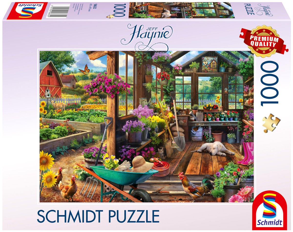Schmidt, Puzzle PQ JEFF HAYNIE Szopa ogrodowa, 1000 el.