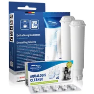 Akcesoria i części do ekspresów do kawy - Zestaw Bosch, Filtr Aqualogis AL-TES46 2 szt, Tabletki Odkamieniające - SIEMENS  311864 - 3szt, Tabletki Czyszczące Aqualogis Cleaneo 10 szt. - miniaturka - grafika 1