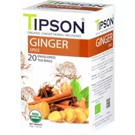 Herbata - Tipson Organic Ginger Spice Herbata Ziołowa Cynamon Goździki Imbir Saszetki - 20 X 1,5 G - miniaturka - grafika 1