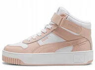 Moda i Uroda OUTLET - Buty PUMA CARINA STREET MID skórzane platforma wysokie róż 38.5 - miniaturka - grafika 1