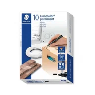 Markery permanentne - Staedtler 352  9 marker Lumocolor permanent końcówka okrągła, 2 MM, 10 sztuk, czarny 352-9 - miniaturka - grafika 1