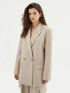 Marynarki i żakiety damskie - Calvin Klein Jeans Marynarka J20J224714 Beżowy Relaxed Fit - miniaturka - grafika 1