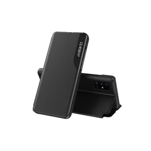 Etui Eco Leather View Case skórzane etui na telefon komórkowy z funkcją rozkładanej podstawki kompatybilne z Huawei P30 Pro Black - Etui i futerały do telefonów - miniaturka - grafika 1