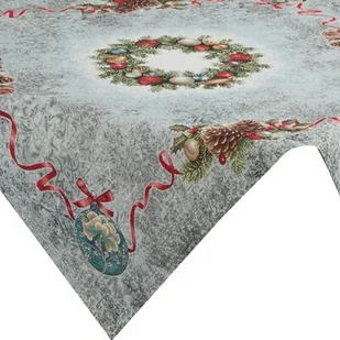 Obrus EUROFIRANY Cho 100 x 100 cm Popielaty - Obrusy i serwetki - miniaturka - grafika 1