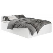 Łóżka - Łóżko do sypialni, podnoszone, stelaż, materac, białe - miniaturka - grafika 1