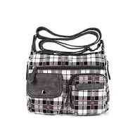 Torebki damskie - Angelkiss torebki crossbody dla kobiet, damskie torebki na ramię, listonoszka, średniej wielkości kieszonki ze sztucznej skóry, 26 biały/szary, Large - miniaturka - grafika 1