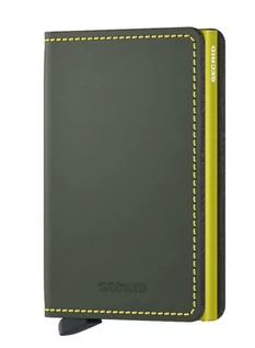 Portfele - Portfel ochrona RFID Secrid Slimwallet Matte - green / lime - grafika 1