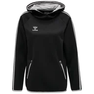 Bluzy damskie - BLUZA SPORTOWA DAMSKA HUMMEL R. L CZARNA KAPTUR - miniaturka - grafika 1