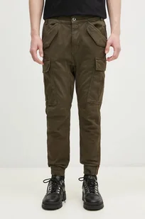 Alpha Industries spodnie Spodnie Alpha Industries Alman Pant 188201 413 męskie kolor zielony w fasonie cargo - Spodnie męskie - miniaturka - grafika 1