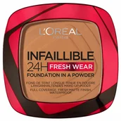 Podkłady do twarzy - L'Oréal Paris Infaillible 24h Fresh Wear Powder Foundation Hazelnut - miniaturka - grafika 1