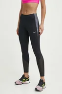 Legginsy - Reebok legginsy do biegania kolor czarny z nadrukiem 100075410 - miniaturka - grafika 1