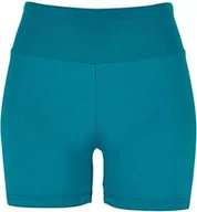 Spodenki damskie - Urban Classics Damskie szorty z materiału pochodzącego z recyklingu, krótkie damskie spodnie sportowe, damskie z recyklingu High Waist Cycle Hot Pants, rozmiary XS - 5XL, zielony, XXL - miniaturka - grafika 1
