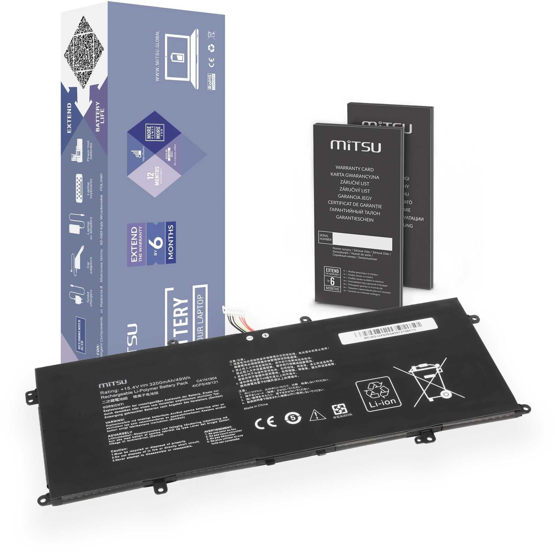 Bateria Mitsu Bateria Mitsu do Asus Zenbook 13, 14 UX325EA, UX425EA 3200mAh