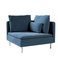 Pokrowce na meble - Dekoria pl pl Pokrowiec na sekcję narożną Söderhamn pruski błękit 99 x 99 x 83 cm Velvet 1008-704-16 - miniaturka - grafika 1