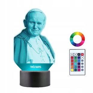 Lampka Nocna 3D LED Jan Paweł II Papież Polak - Lampy stojące - miniaturka - grafika 1