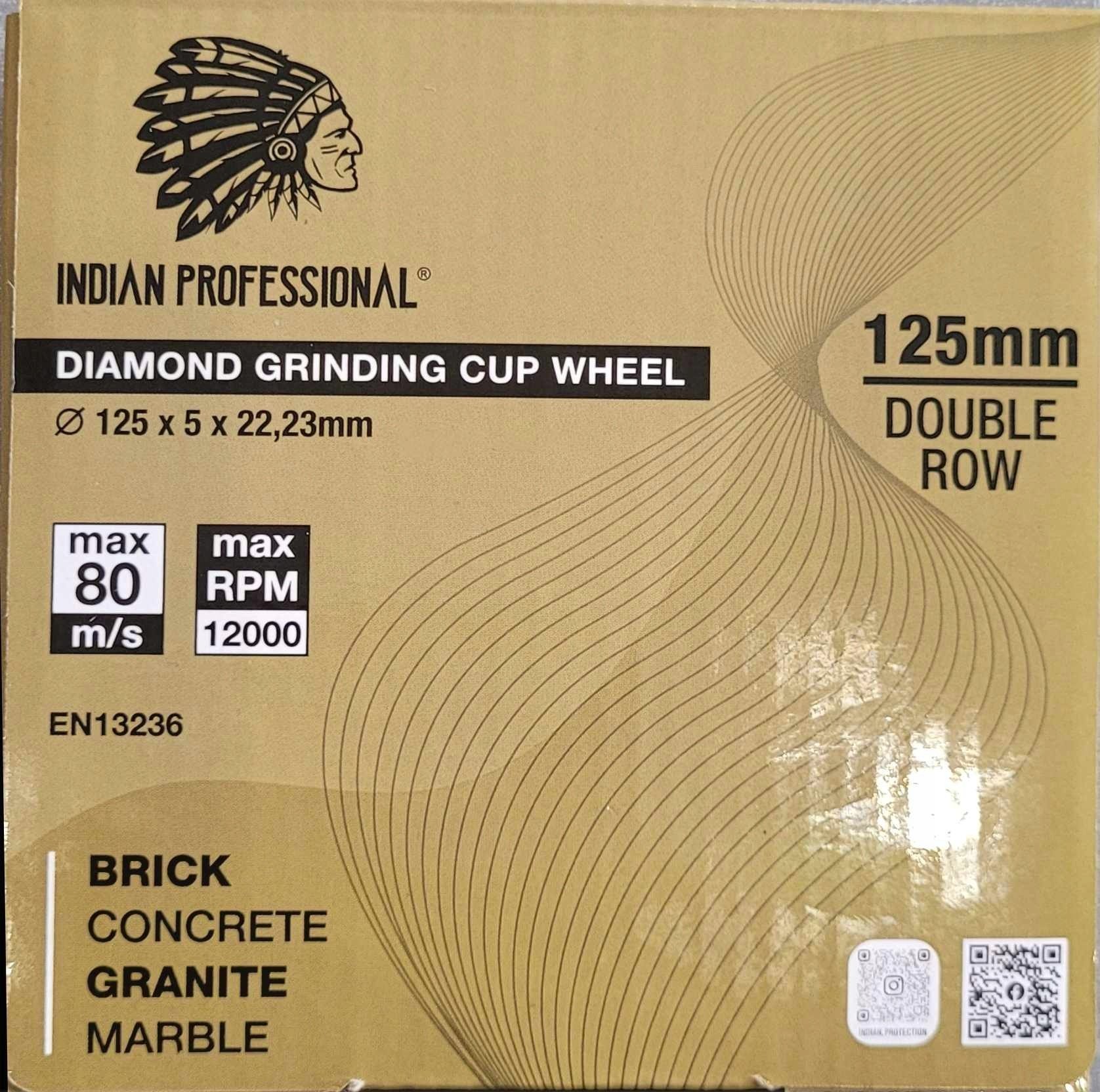 INDIAN PROFESSIONAL TARCZA DIAMENTOWA SZLIFIERSKA 125mm DOUBLE ROW